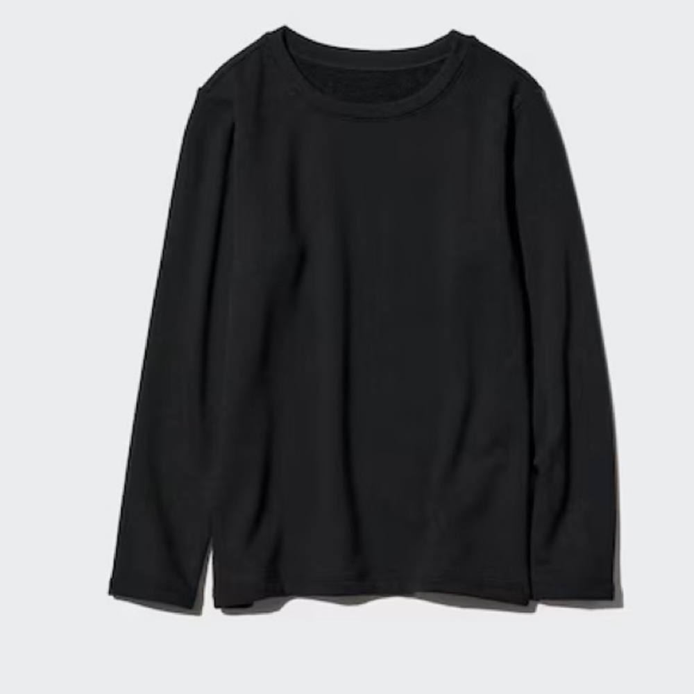Black Uniqlo ULTRA WARM heattech crew neck long sleeve T-Shirt UNIQLO HEATTECH - Picture 2 of 5